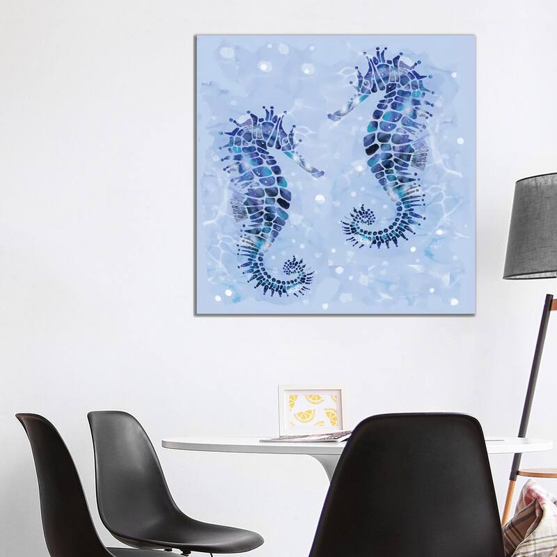 iCanvas "Seahorse Saga" by Thomas Little Canvas Print - 37x37x1.5
