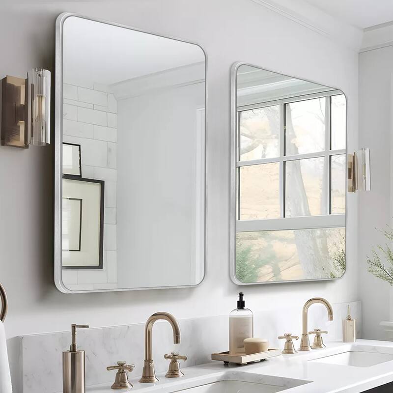 2 Pack Bathroom Rectangle Mirror Wall Mounted