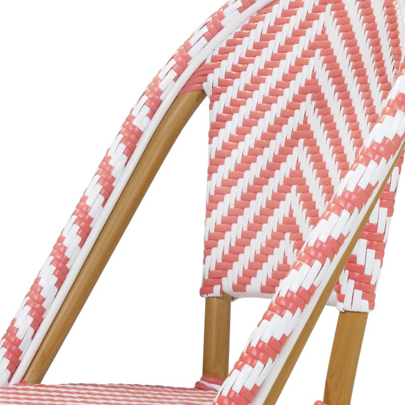 Irene French Chevron Wicker Patio Dining Chairs by Furniture of America