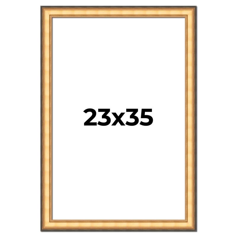 23x35 Frame Gold Plein Aire Solid Wood Picture Frame Width 2 Inches |