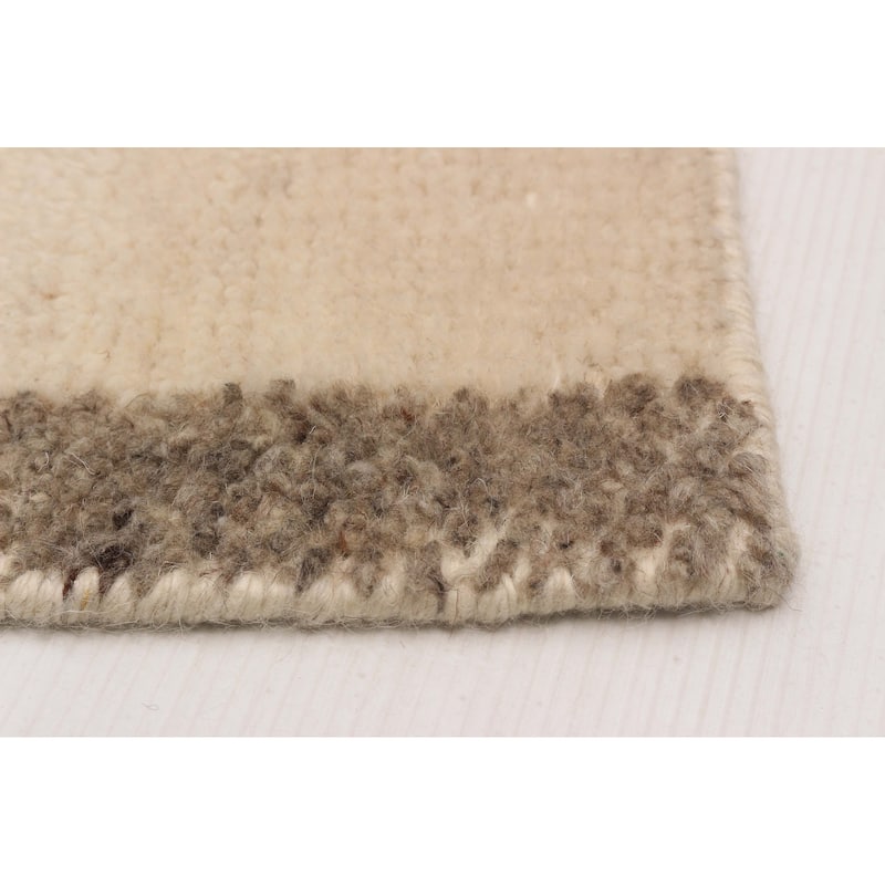 ECARPETGALLERY Hand-knotted Tangier Taupe Wool Rug - 5'1 x 8'2