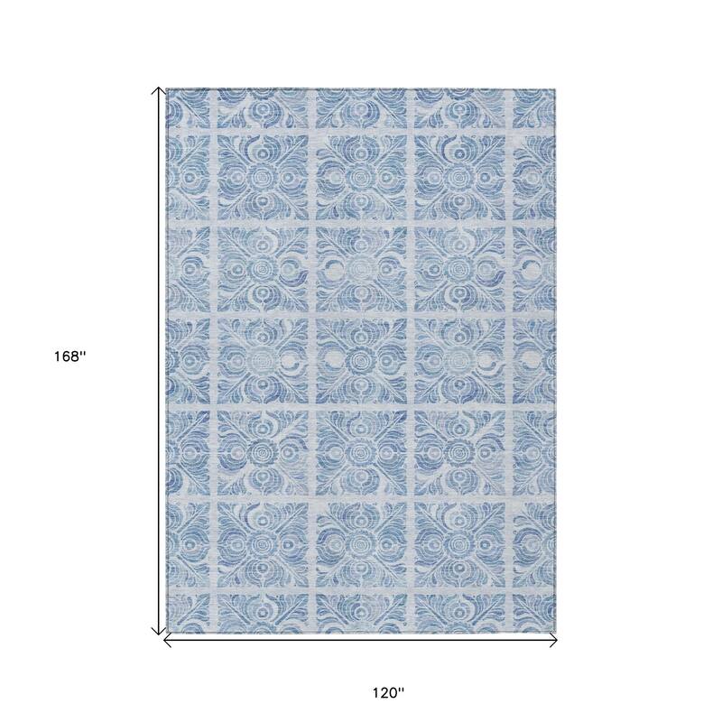 HomeRoots Medallion Transitional Rectangle Outdoor Rug