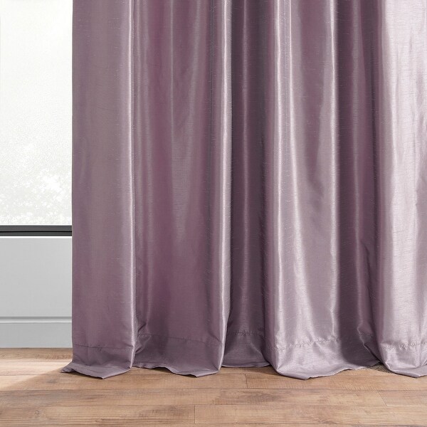 Exclusive Fabrics Smokey Plum Vintage Textured Faux Dupioni Silk