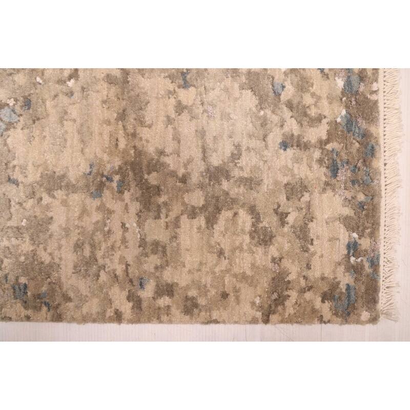 ECARPETGALLERY Hand-knotted Legacy Grey Silk, Wool Rug - 2'6 x 12'2