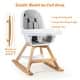 preview thumbnail 17 of 23, Costway 3-in-1 Convertible Wooden Baby High Chair w/ Tray Adjustable