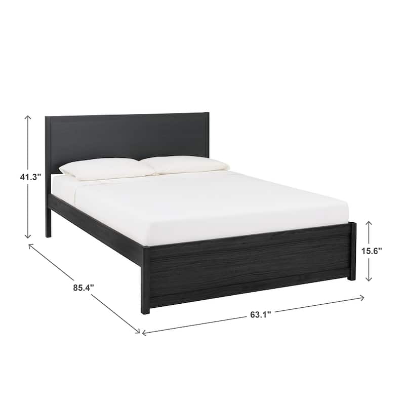 Wimberley Wood Finish Panel Platform Queen Bed by iNSPIRE Q Modern