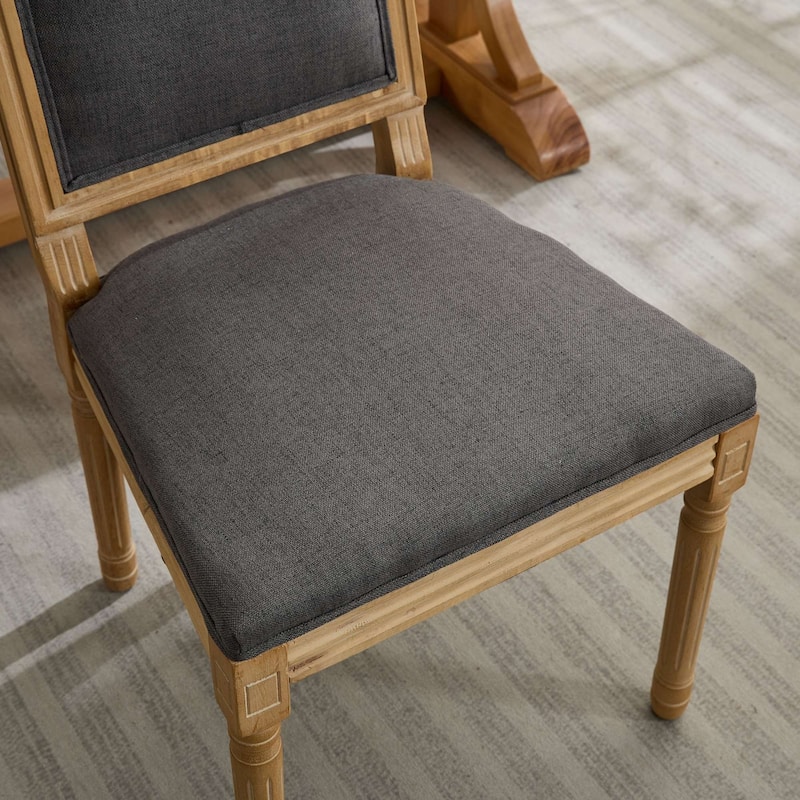 Farmhouse Rattan Dining Chairs Set of 2, Mid Century Modern Kitchen & Dining Room Chairs, Cane Upholstered Kitchen Side Chair