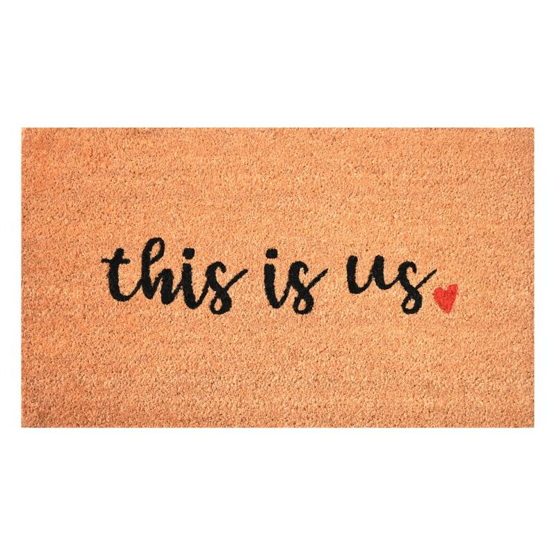 HomeRoots 24" X 36" Brown And Black This is Us Outdoor Coir Door Mat - 24.00' X '36.00