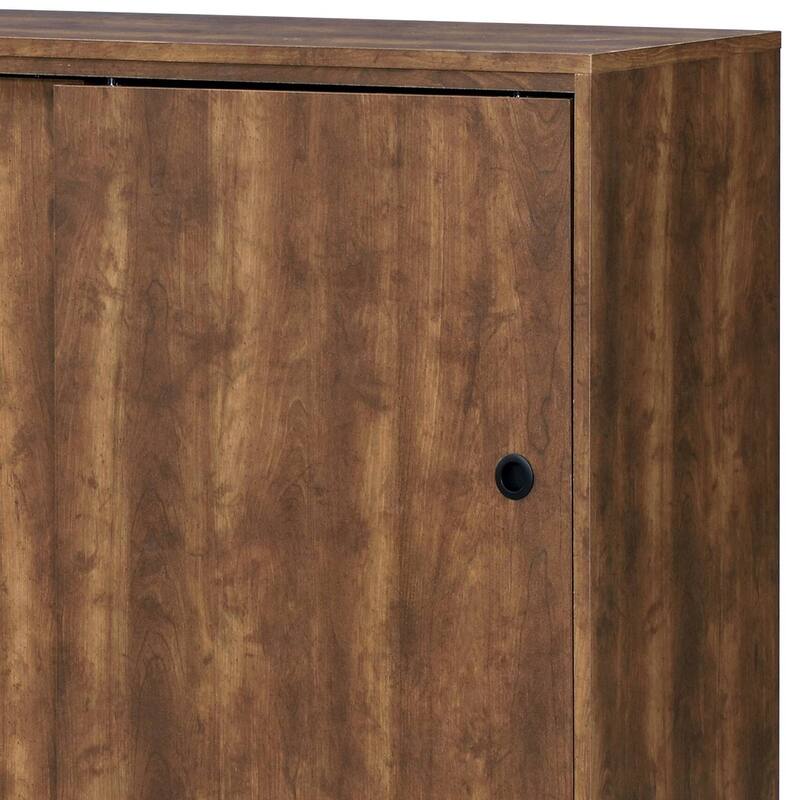 Southside Oak Shoe Cabinet with 2 Sliding Doors