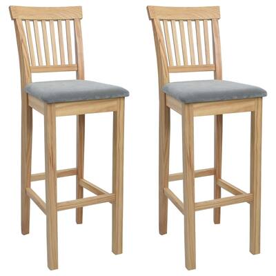 Bar Chairs 2 pcs Wood