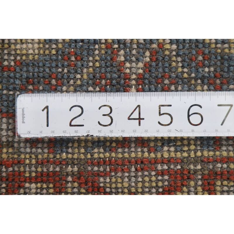 All-Over Blue Heriz Oriental Runner Rug Hand-knotted Wool Carpet - 2'6"x 11'9"