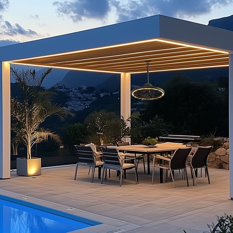 Wall Mounted Fan with Lights 20” Wall Mount Fan with Remote 6 Speeds Plug in Wall Fan Reversible Dimmable 360°Adjustable