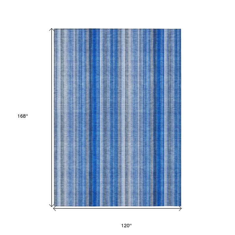 Elle Stripe Weather Resistant Timeless Fusion Outdoor Rug
