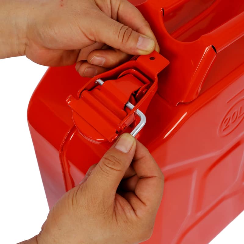 20 Liter (5 Gallon) Jerry Fuel Can with Flexible Spout, Portable Jerry Cans Fuel Tank Steel Fuel Can