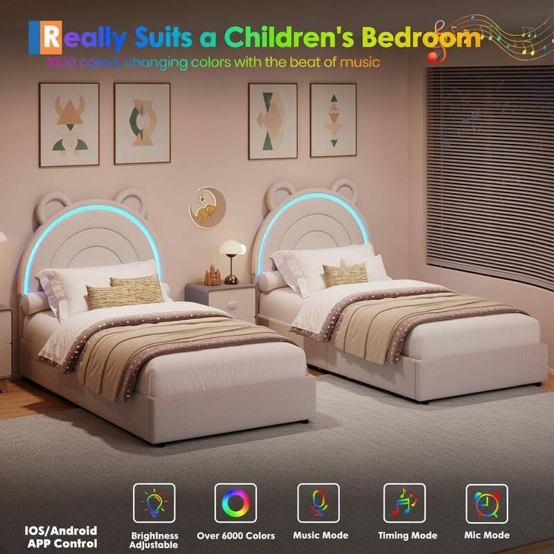 Velvet Upholstered Platform Bed Frame, with 2 Storage Drawers