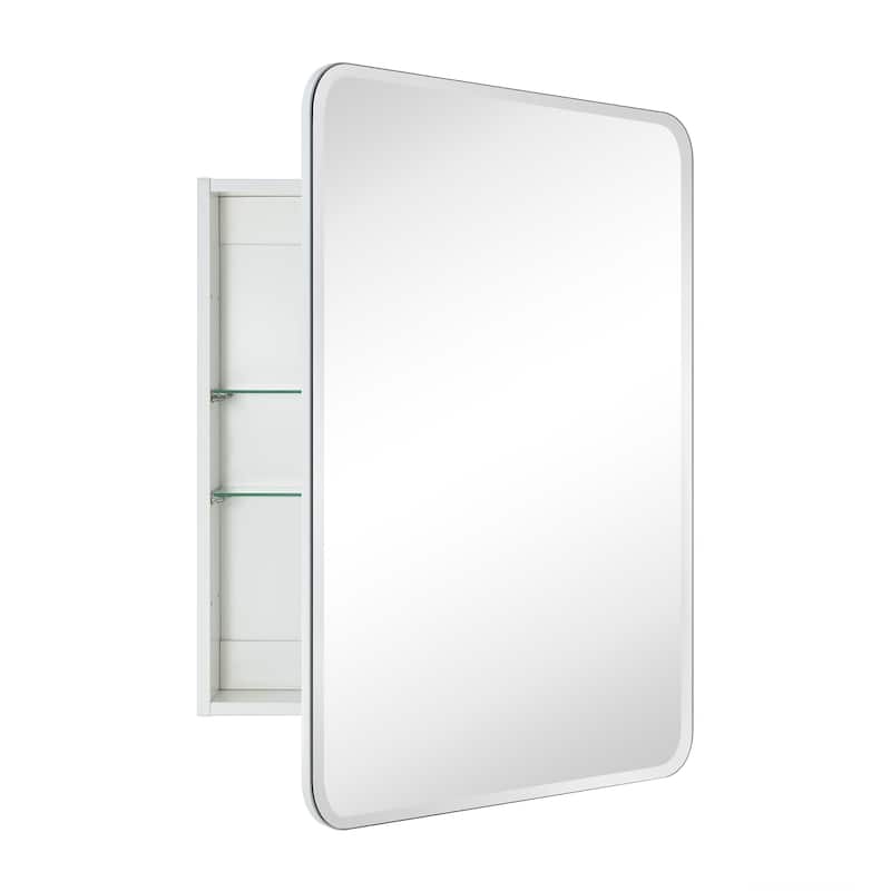 TEHOME Frameless Rectangle Recess & Surface Mount Cabinet with Mirror for Bathroom - 24x30