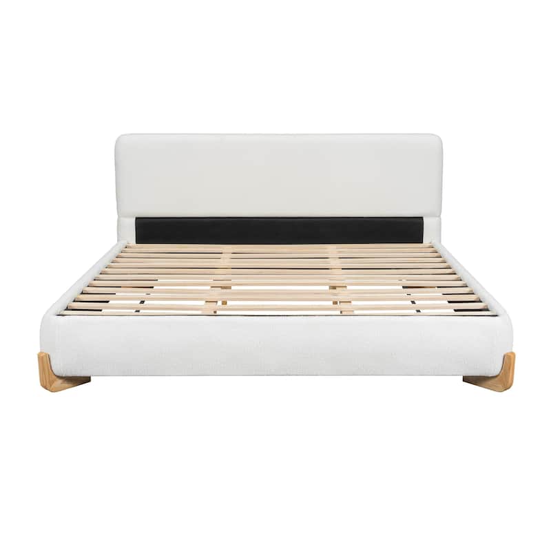 Elegant Boucle Upholstered Bed - A Luxurious & Comfortable Bedroom Centerpiece