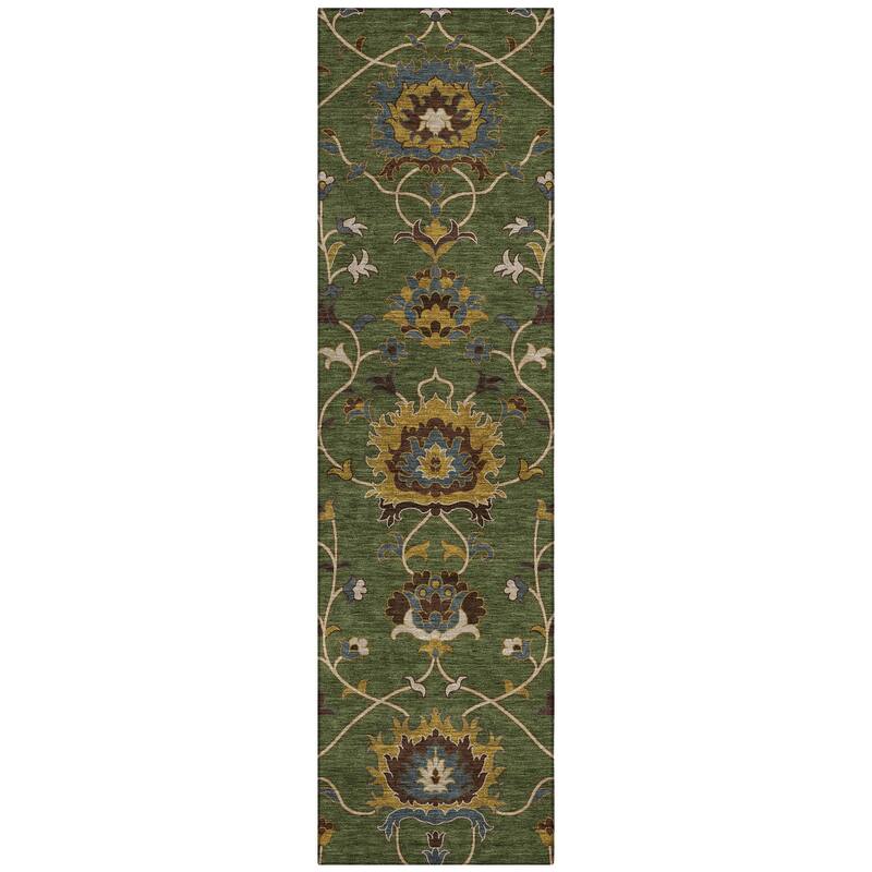Machine Washable Indoor/ Outdoor Traditional Luna Chantille Rug