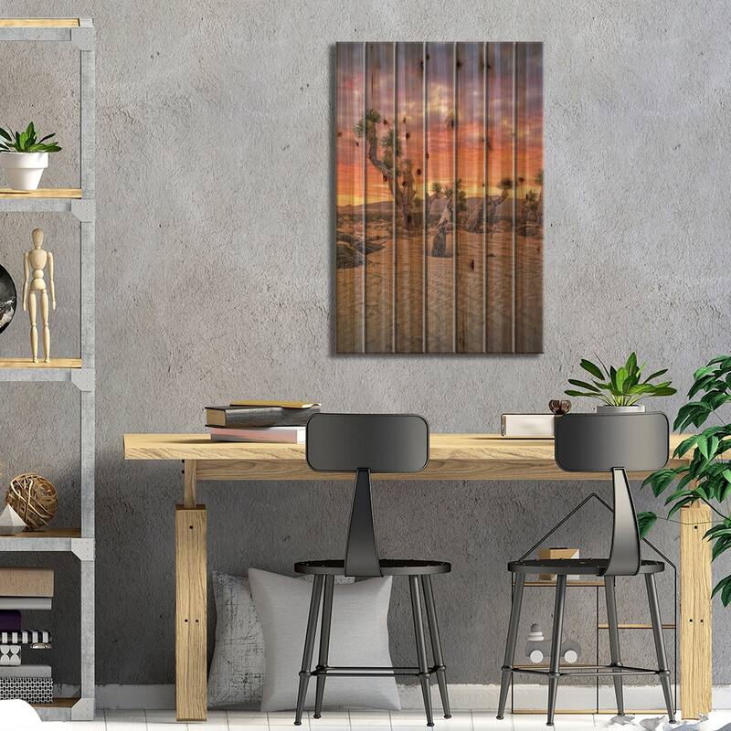 Joshua Tree 2 Print On Wood by Steve Berkley - Multi-Color