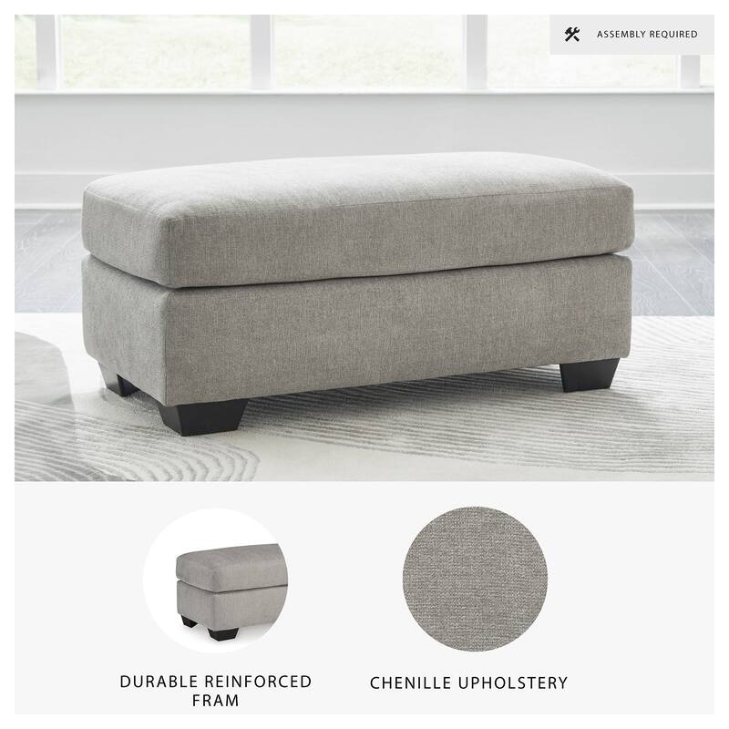 Signature Design by Ashley Avenal Park Gray Ottoman