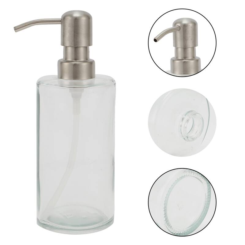 Cylindrical Simple Soap Pump Dispenser for Hotels 350ml 1 Pcs