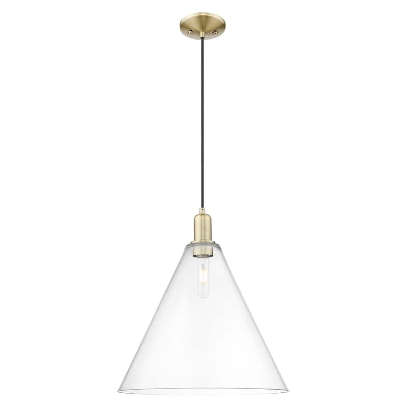 Innovations Lighting Endless Possibilities Arcadia - Berkshire Glass - 1 Light 16" Cord Hung Mini Pendant - Antique Brass/Clear