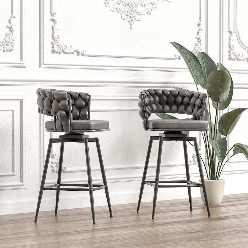 Bar Stool Set Of 2,Black Legs Barstools