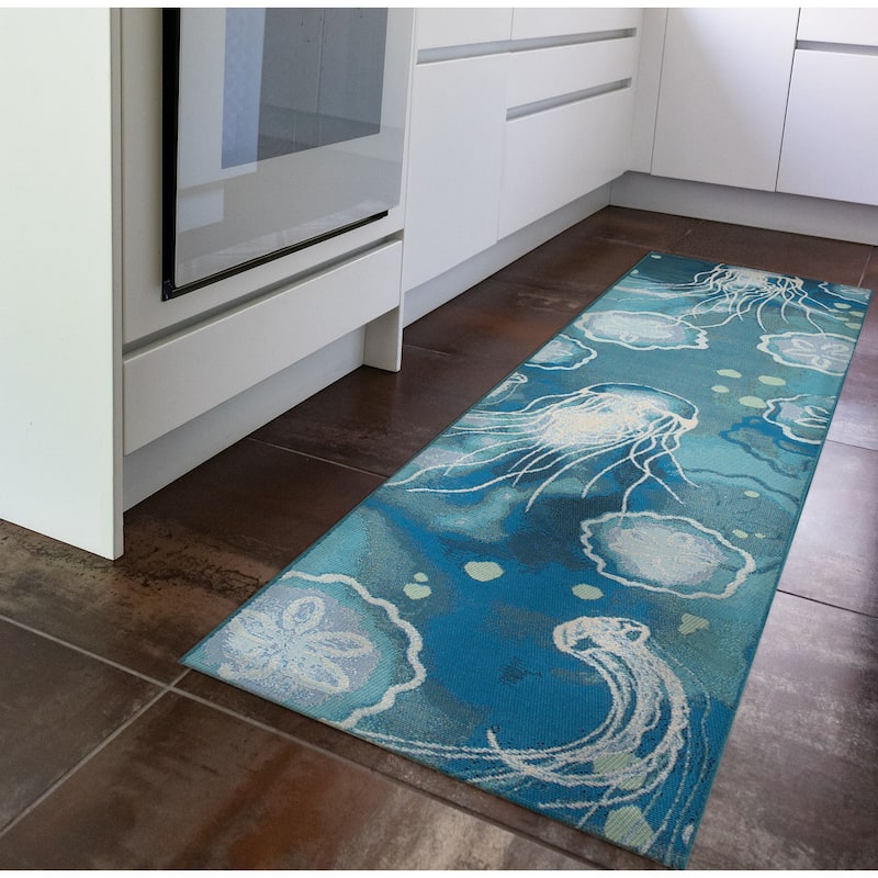 Liora Manne Marina Jelly Fish Indoor/Outdoor Rug