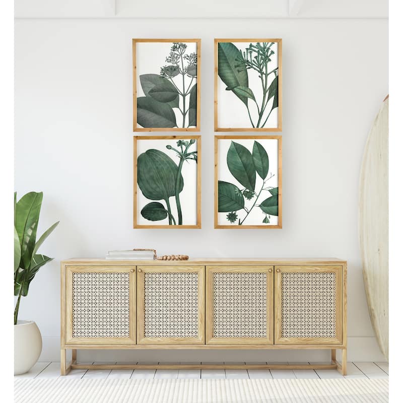 Wood Framed Botanical Wall Décor (Set of 4 Designs)
