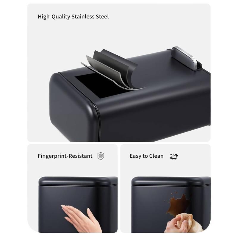 3.2 Gal Fingerprint-Proof Step Rubbish Bin, Trash Can for Bathroom, Kitchen