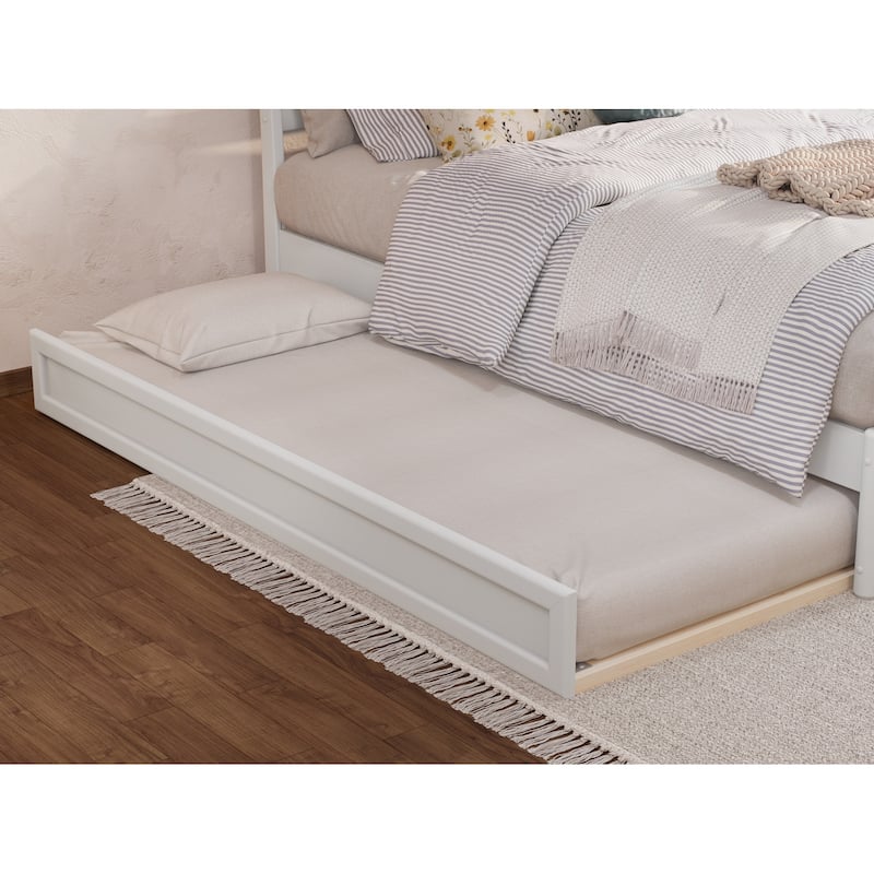 Emelie Platform Bed with Panel Footboard and Twin Trundle