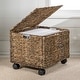 preview thumbnail 6 of 8, Rolling Filing Basket with Lid and 360 Degree Lockable Wheels Brown