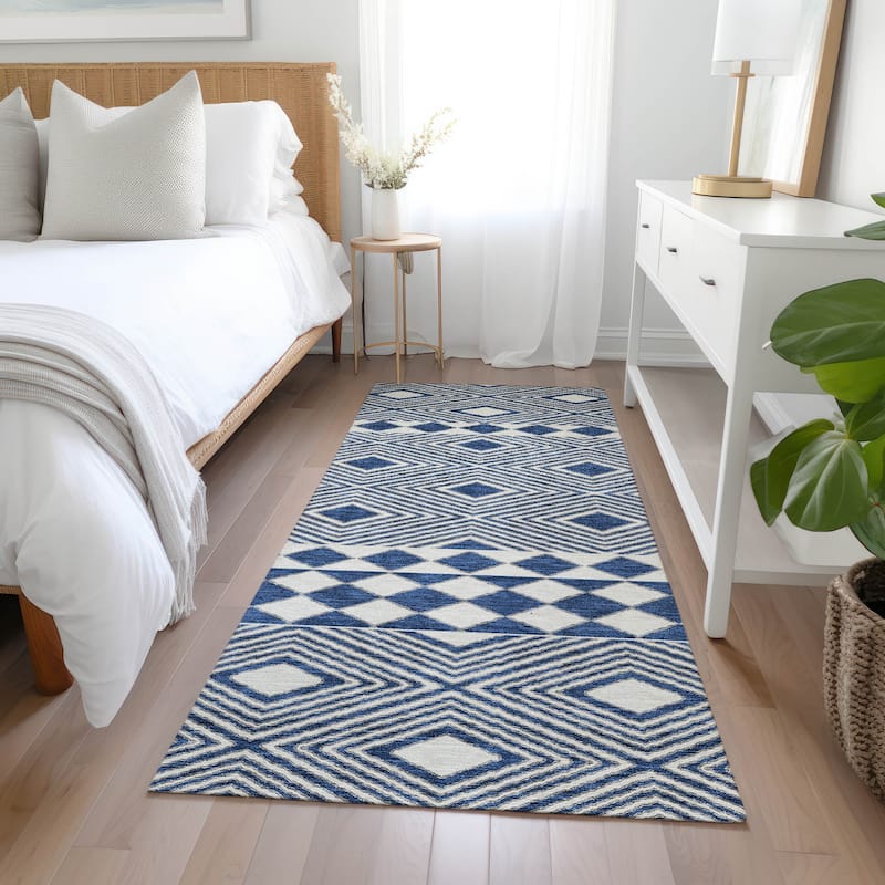 Machine Washable Indoor/ Outdoor Chantille Moroccan Boho Rug