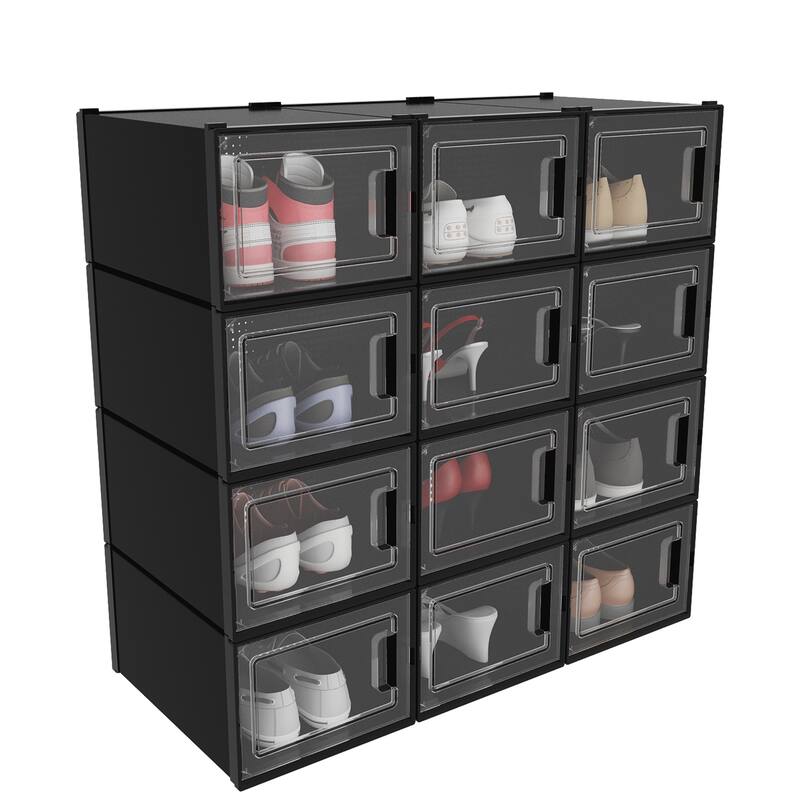 Plastic Shoe Storage Box Set