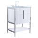 Option White Matte - Chrome Hardware