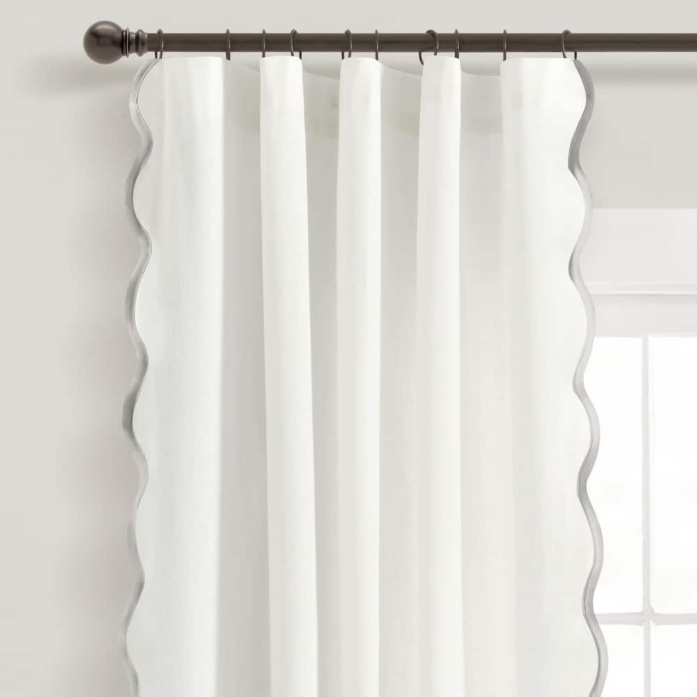 Lush Decor Coastal Chic Scallop Edge Window Curtain Panels