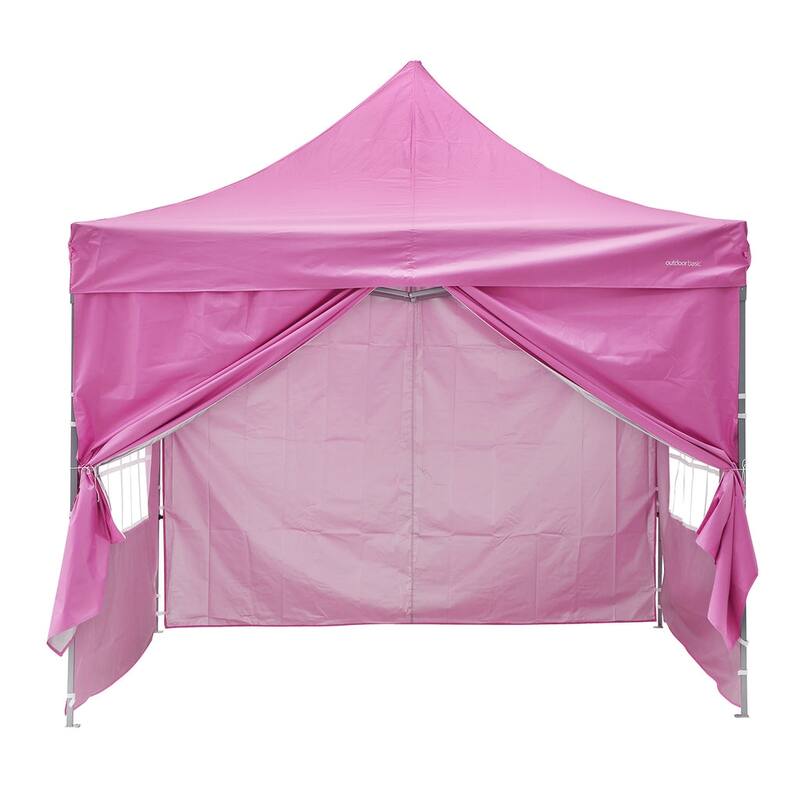 Zenova 10x10 Pop Up Canopy Tent Instant Folding Shelter With 4 Sidewalls with Free Mosquito Net - 10*10FT