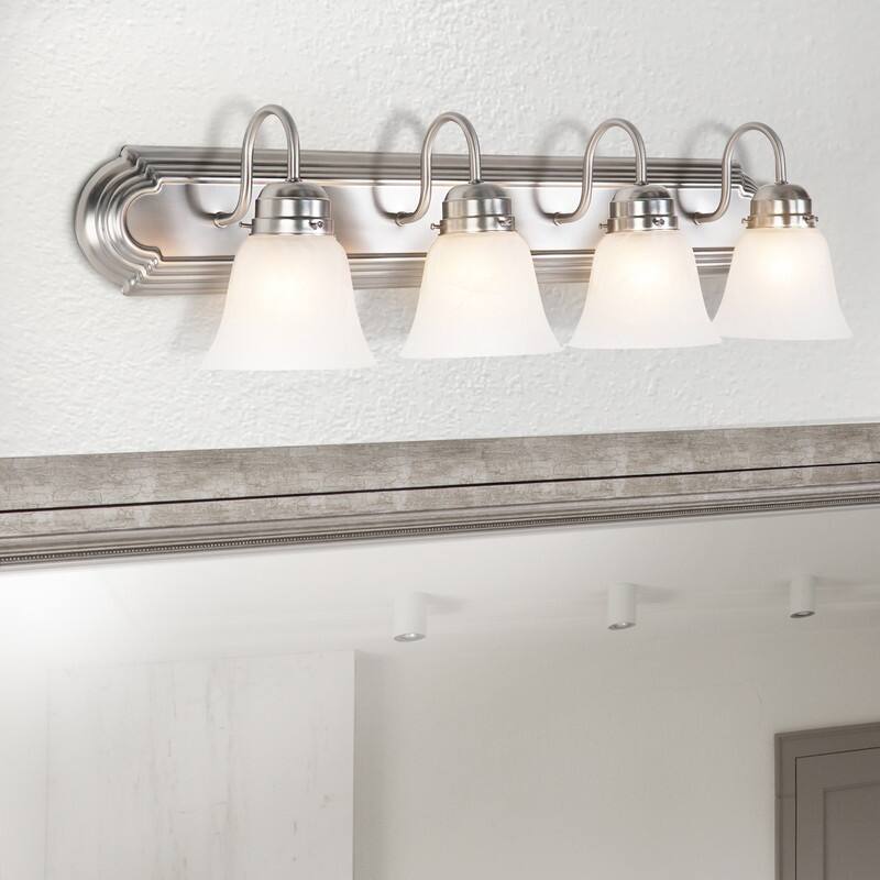 Yosemite Home Decor Vanity Lighting Series Four Light Vanity - Silver