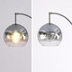preview thumbnail 3 of 13, Metro 84"H Glass Globe 3-Light LED Dimmable Arch Floor Lamp with LED Vintage Bulbs