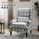 preview thumbnail 2 of 100, Olympus Upholstered Classic Manual Wingback Recliner with Spindle Legs by HULALA HOME