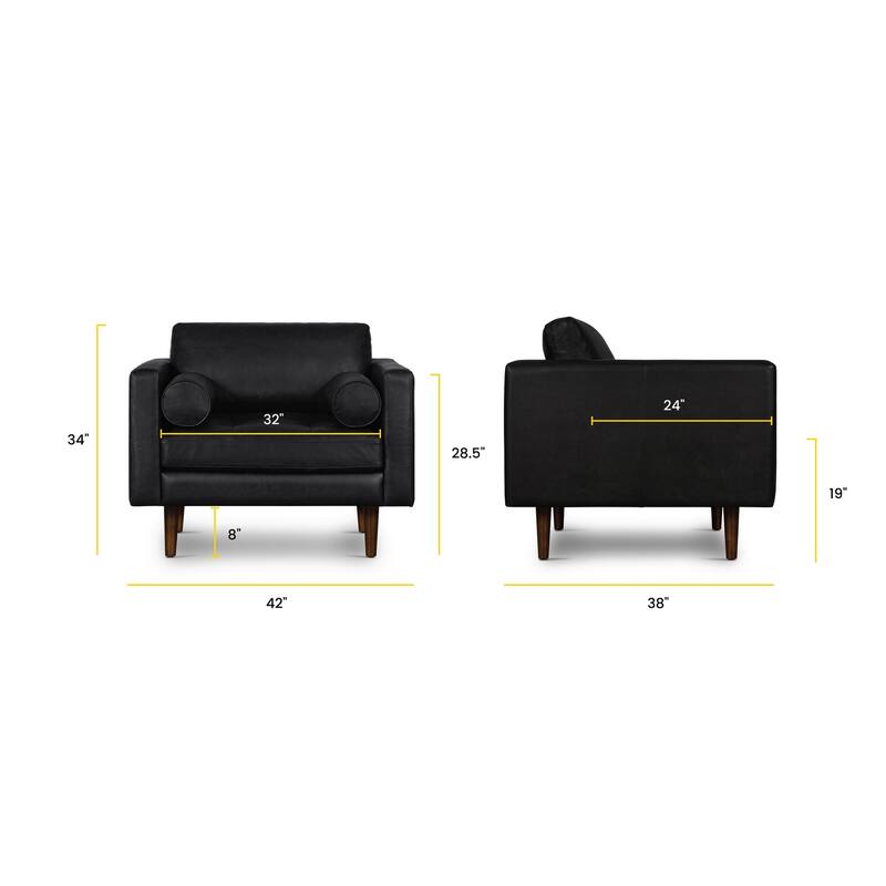 Poly and Bark Napa Lounge Chair - Genuine Italian Leather