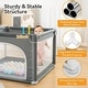 preview thumbnail 5 of 5, Infant 36"x36" 4-Panel Baby Playpen Spacious & Secure Foldable Playard Grey