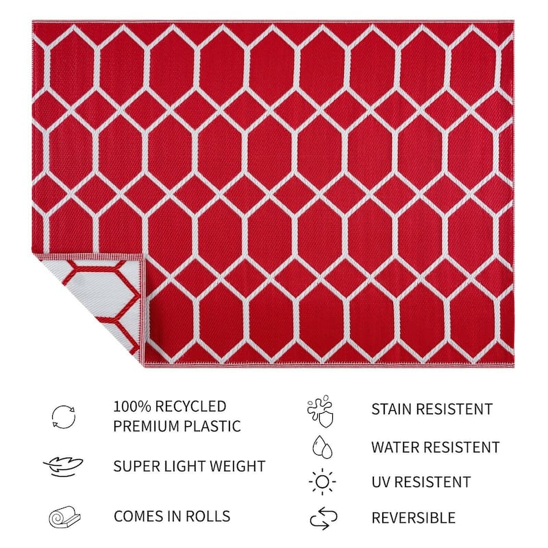 Miami Design 100% Eco-friendly Lightweight Plastic Outdoor Mat/Rug