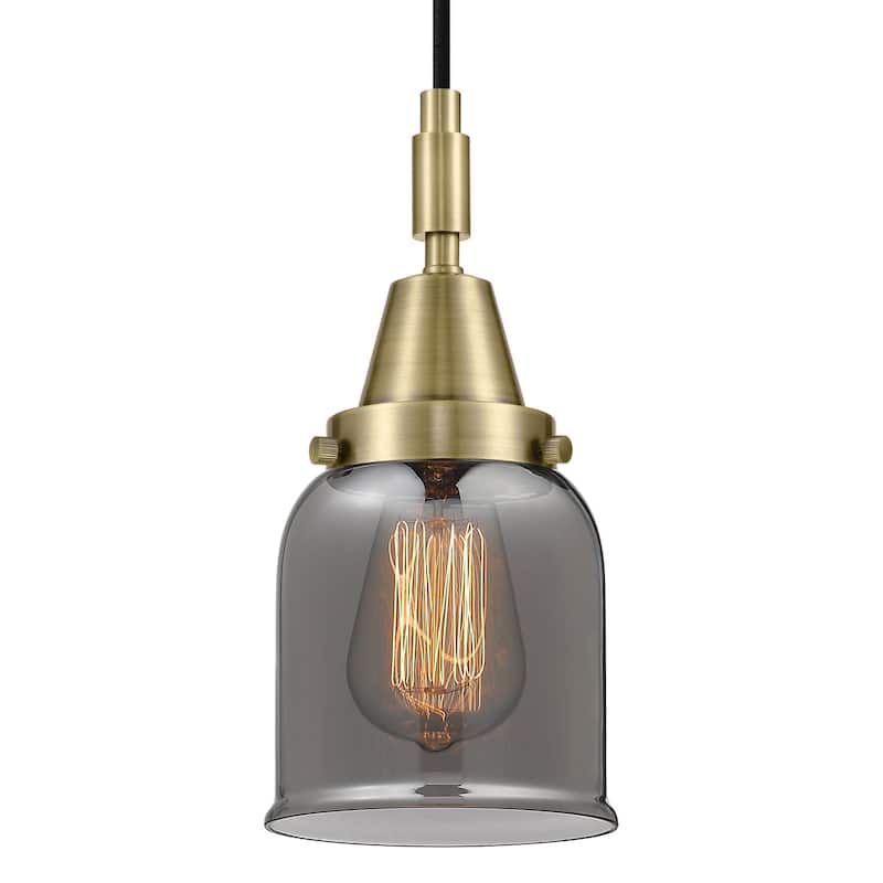 Innovations Lighting 447-1P-G53 Bell 5" Wide Mini Pendant with Light - Antique Brass