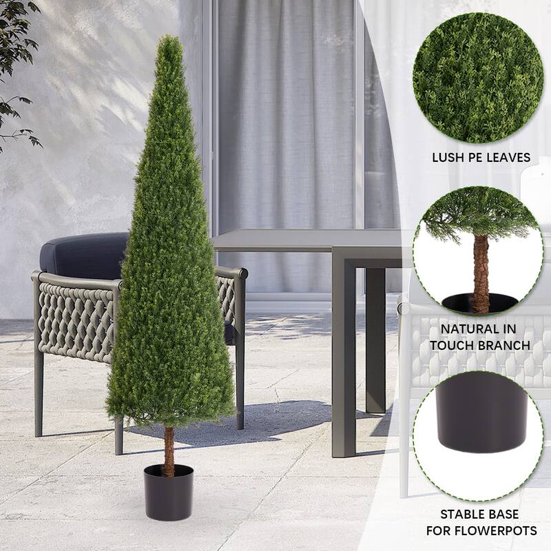 Artificial Boxwood Topiary Tree Plant Potted Trees