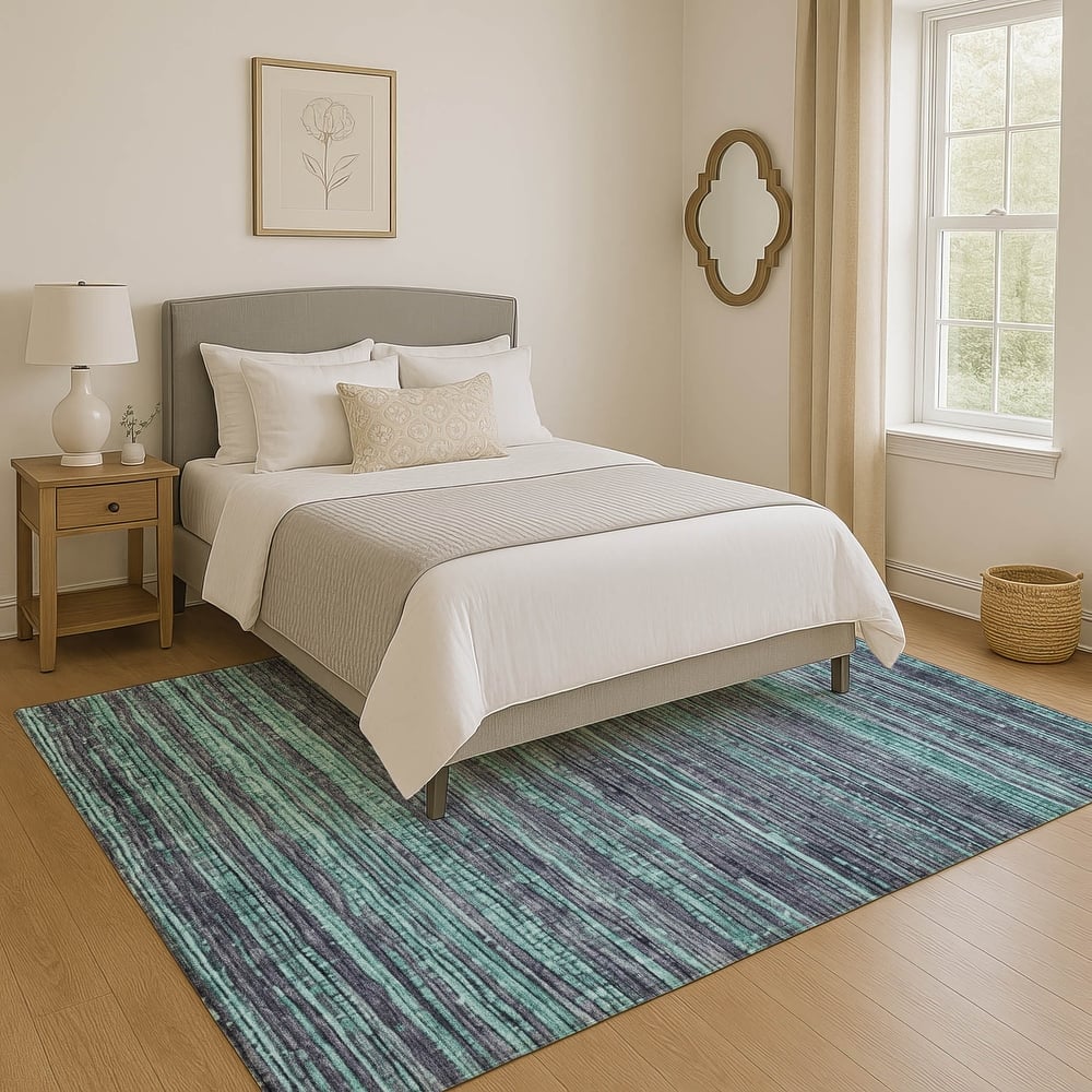Premium Washable Super Soft Casual Stripes Mayfield Rug