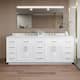 Option White / Giotto Quartz Top / Brushed Gold Hardware