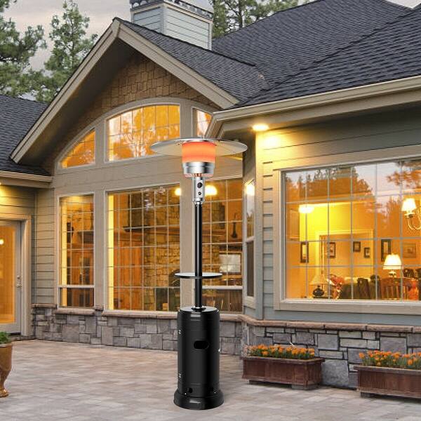 Shop Gymax Outdoor Patio Heater Propane Standing Lp Gas Steel W