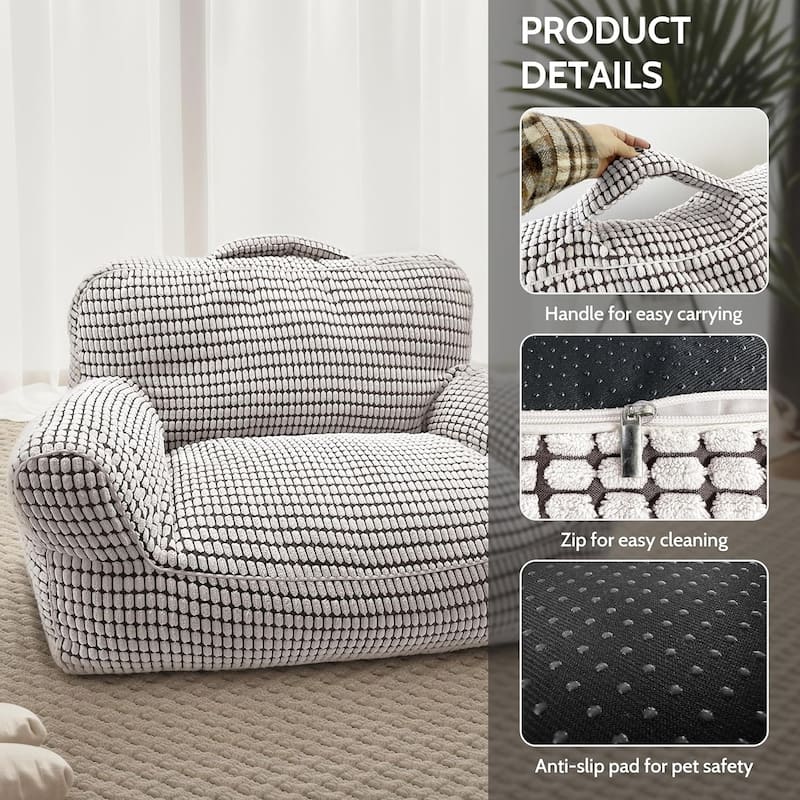 Modern Dog Sofa for Small Dogs and Cats, Pet Couch, Super Fluffy Dog Couch Cat Sofa Bed, Thick Lounge Bed, Dog Bed Washable