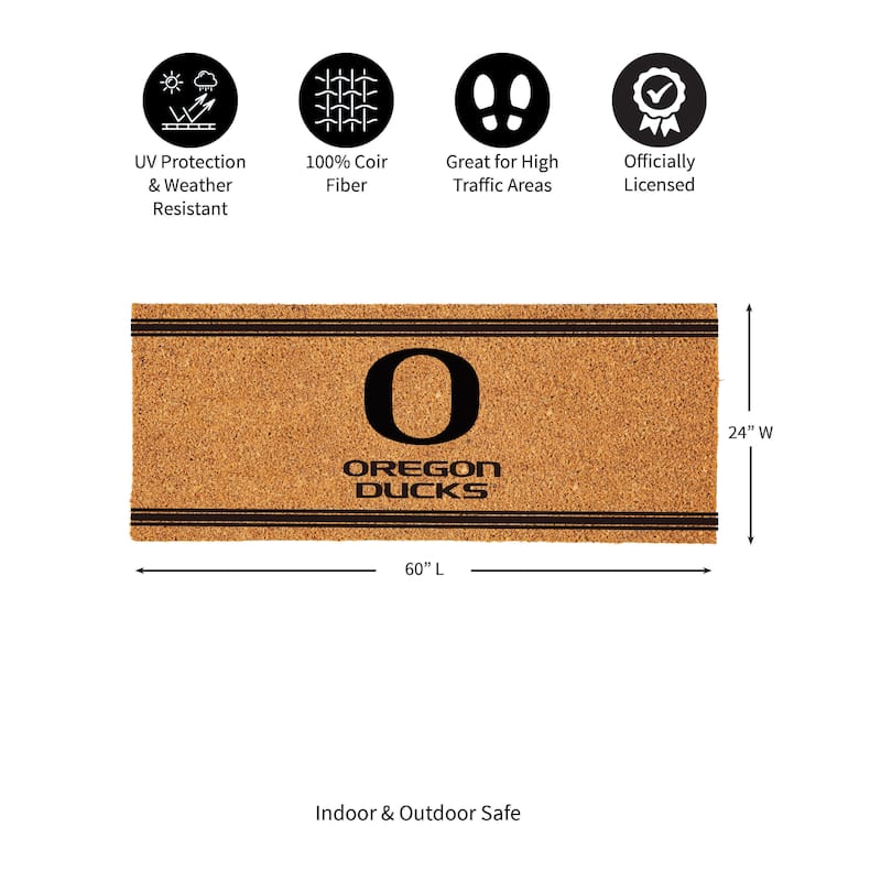 University of Oregon Monochrome Indoor/Outdoor Coir Door Mat